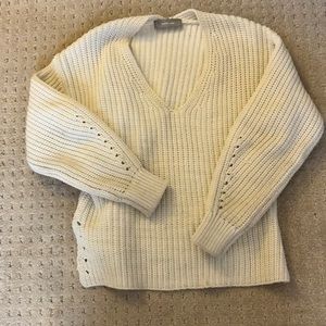 -Everlane cream cotton sweater